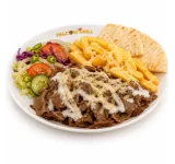 LAMB MEAT, CHIPS & CHEESE